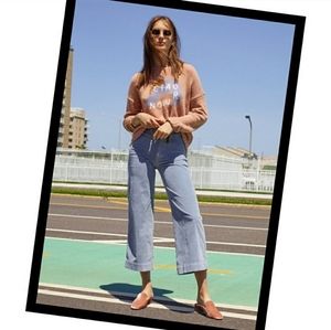 Madewell Emmett Wide Leg Cropped Pants Velveteen